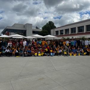 group in front of saddleback college