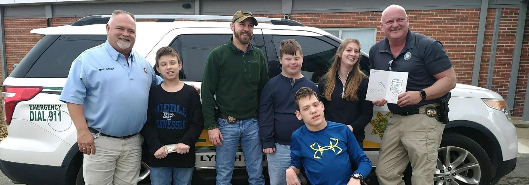 MCHS Students with Law Enforcement Officers