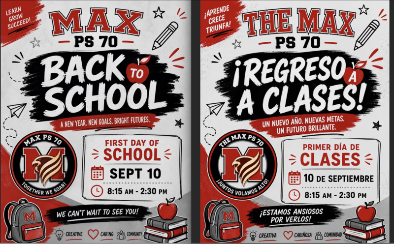 Back to School on September 10th