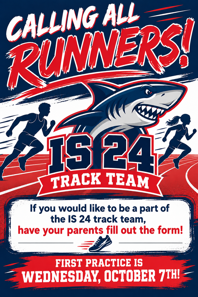 Calling all runners, I.S.24 track team