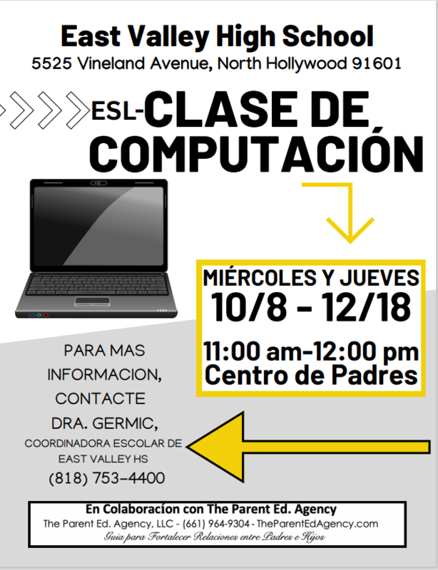 Free ESL Classes for EVHS Community