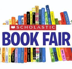LES Book Fair Logo With Books and Scholastic Accross the front