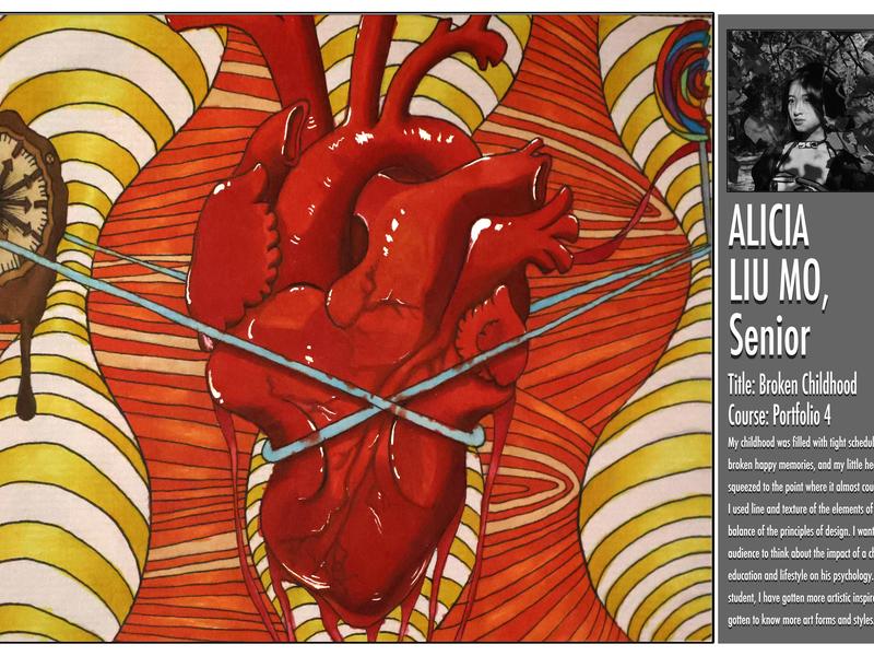A colorful illustration of a realistic heart entwined with vibrant red lines and patterns.