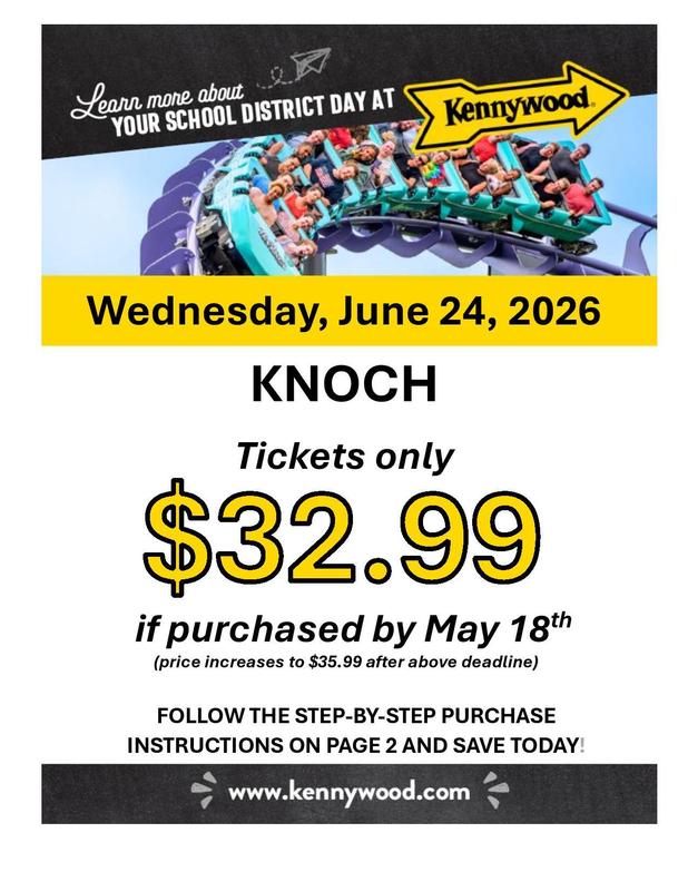 flyer for Kennywood school picnic tickets