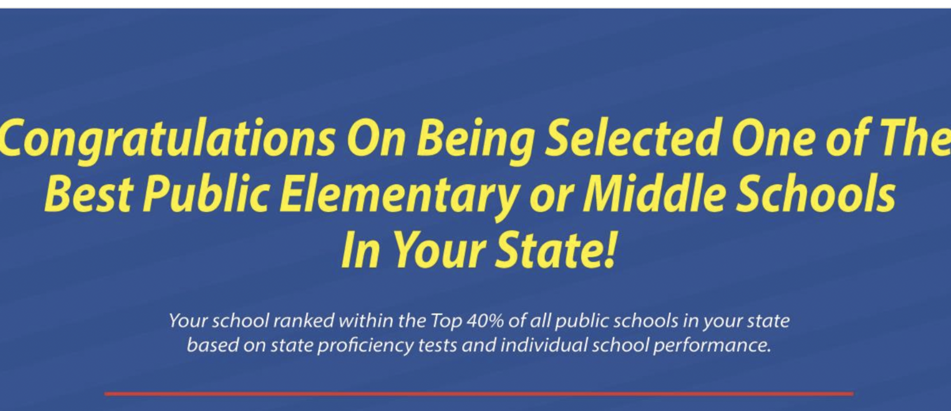 Middle School recognition