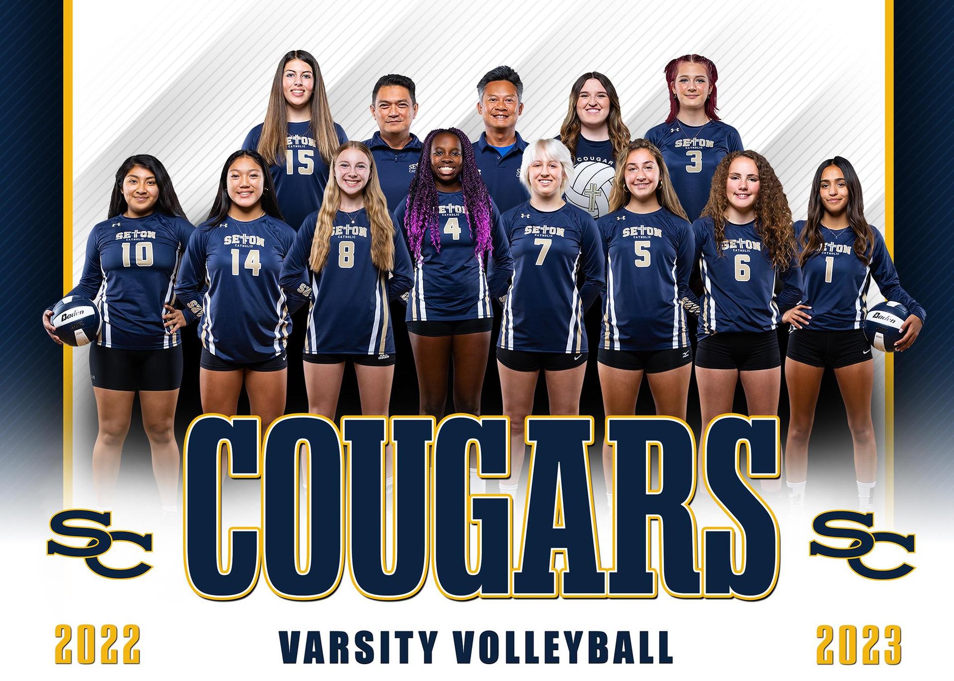 C / JV / Varsity Volleyball Cougar Sports Seton Catholic High School