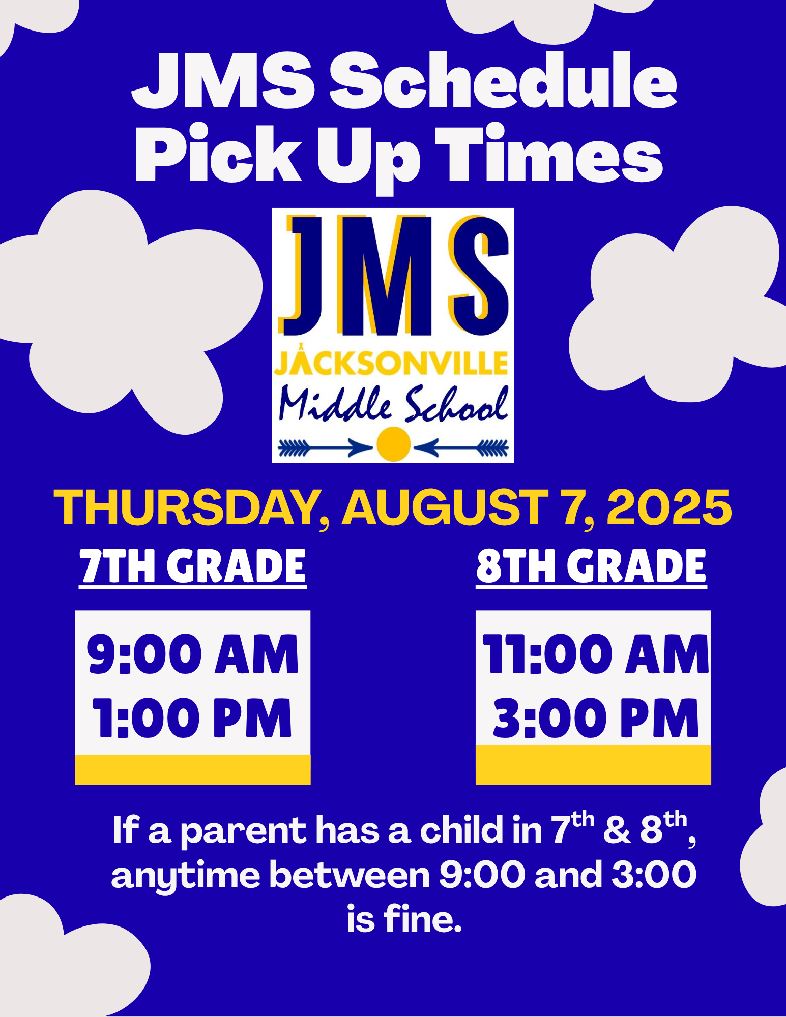 schedule pick up times