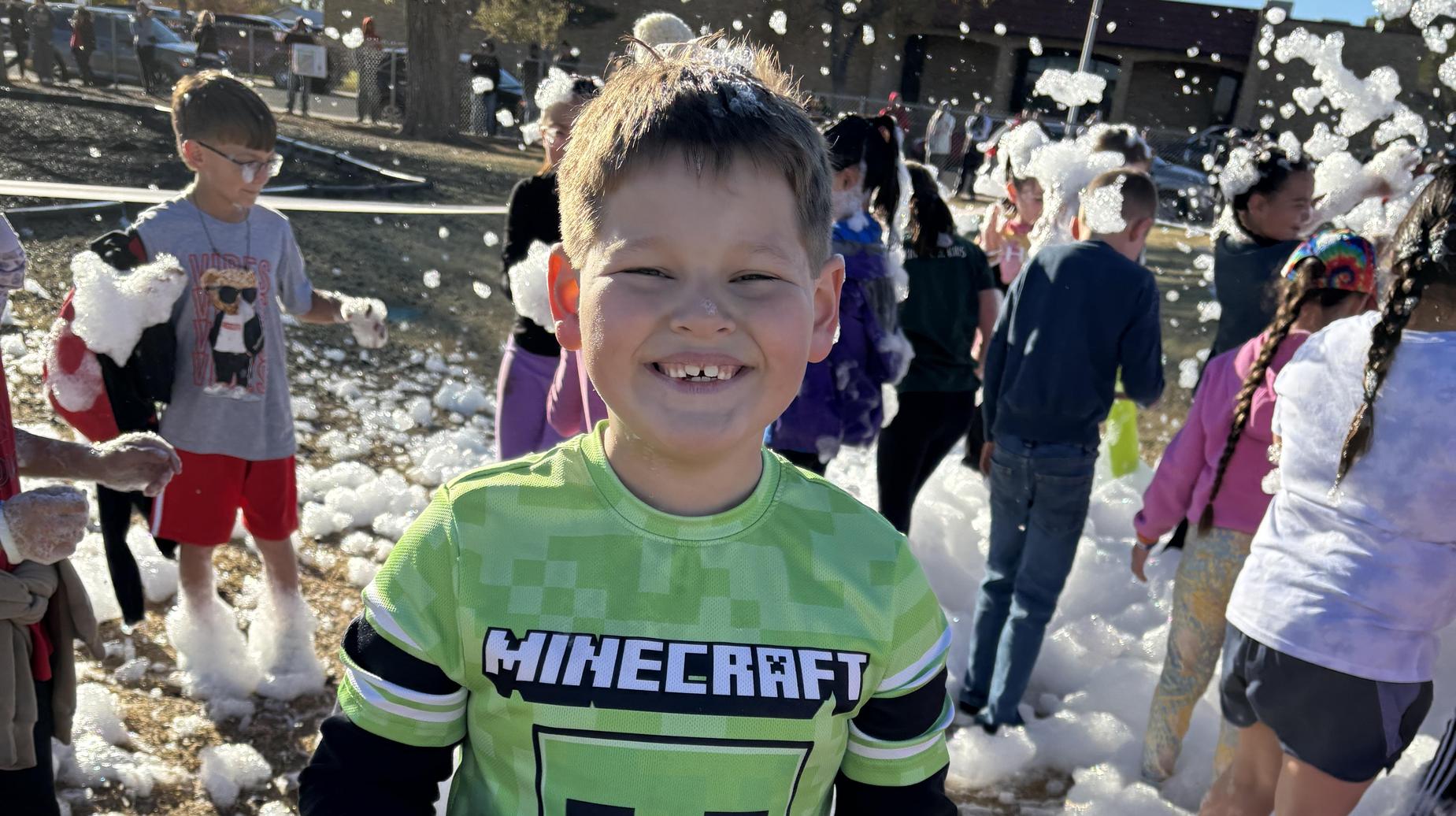 Seminole Primary student smiling during fun day