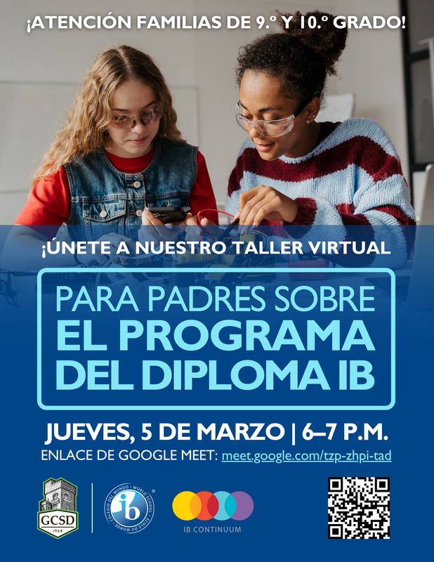 2026 IB Night 9th and 10th Grade Parents Virtual Workshop SPANISH