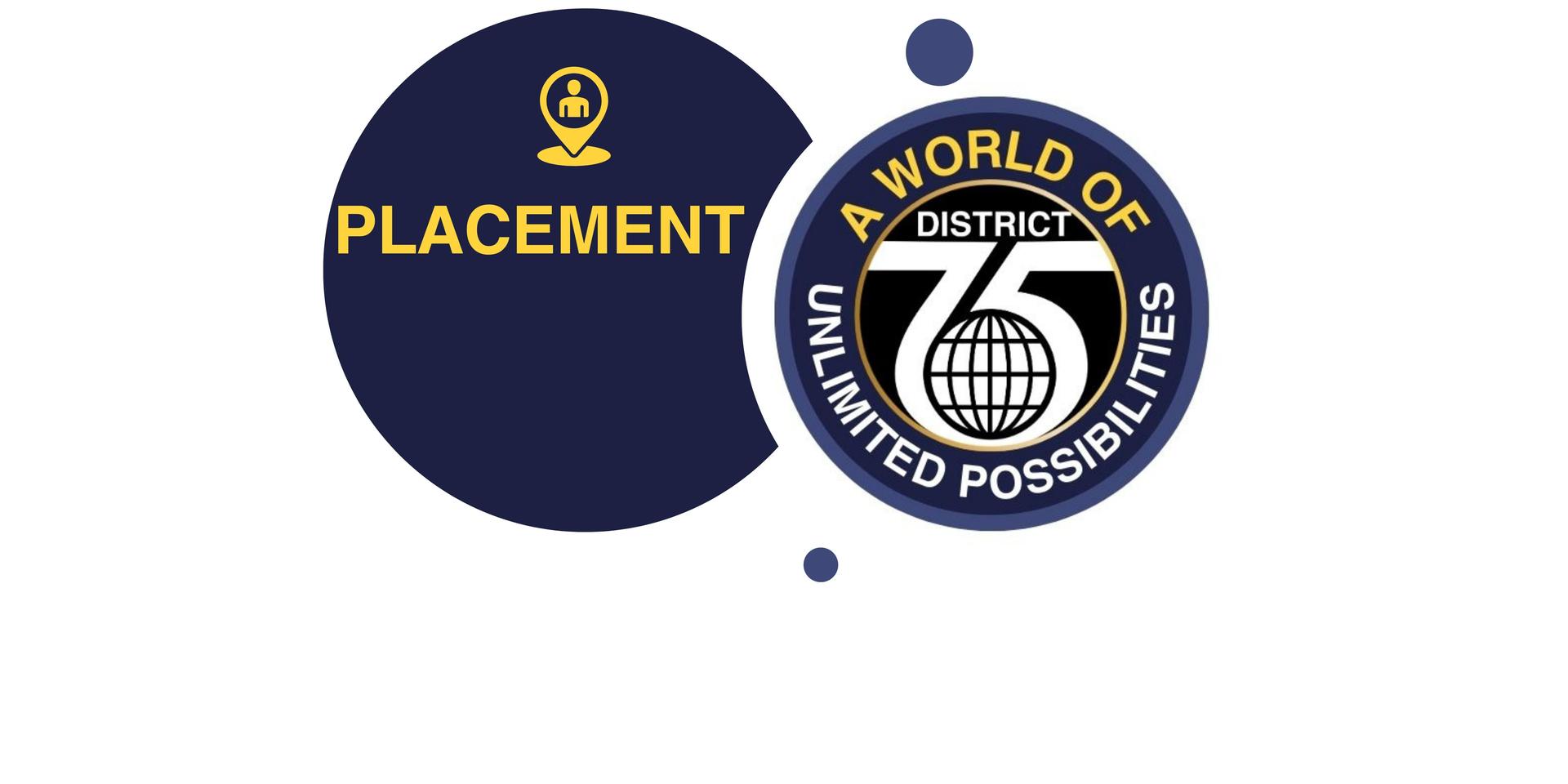 Placement Banner Gold Blue White Black