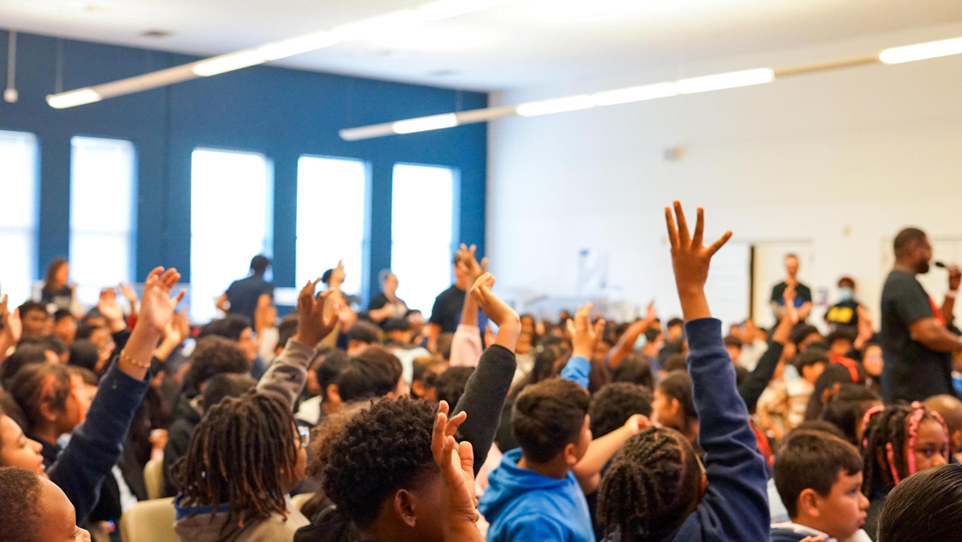 Students participating in forum 