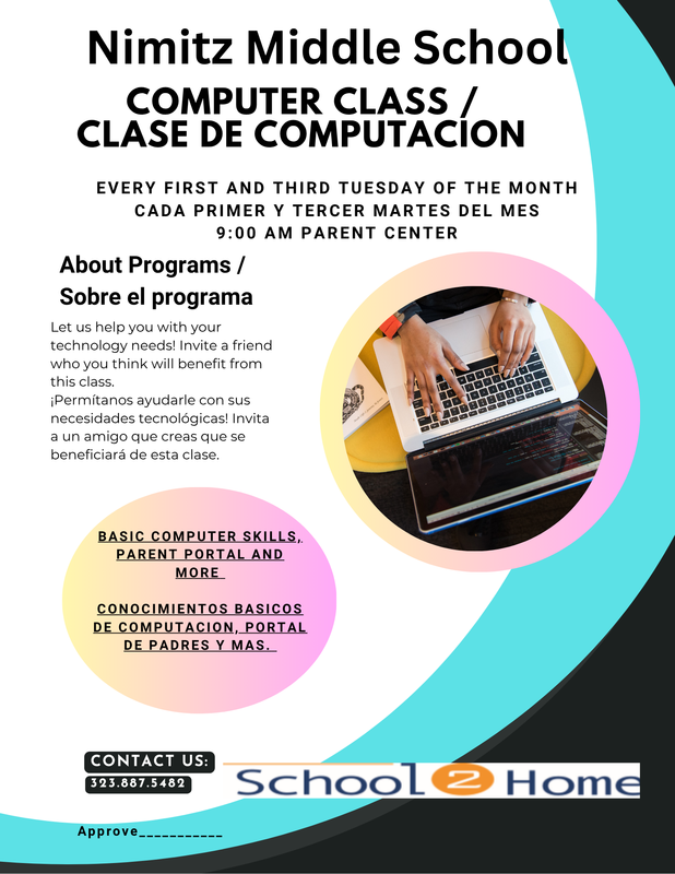 12/2 @ 10AM: Clase de Computacion en el Centro de Padres