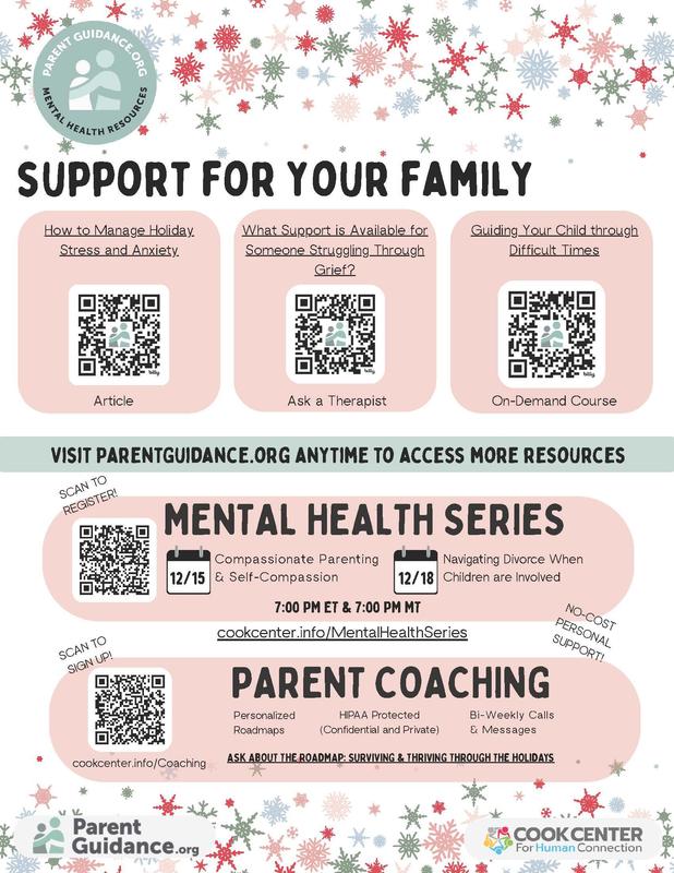 Seasonal Support for Parents Flyer