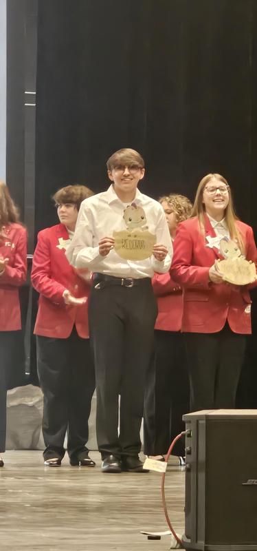 Another angle of Daryl Dissinger as he was elected as VP of Records for Region 1 FCCLA