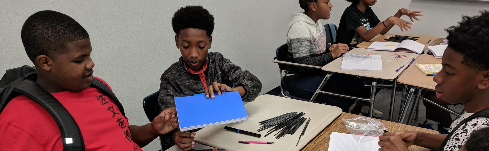 Students work on project
