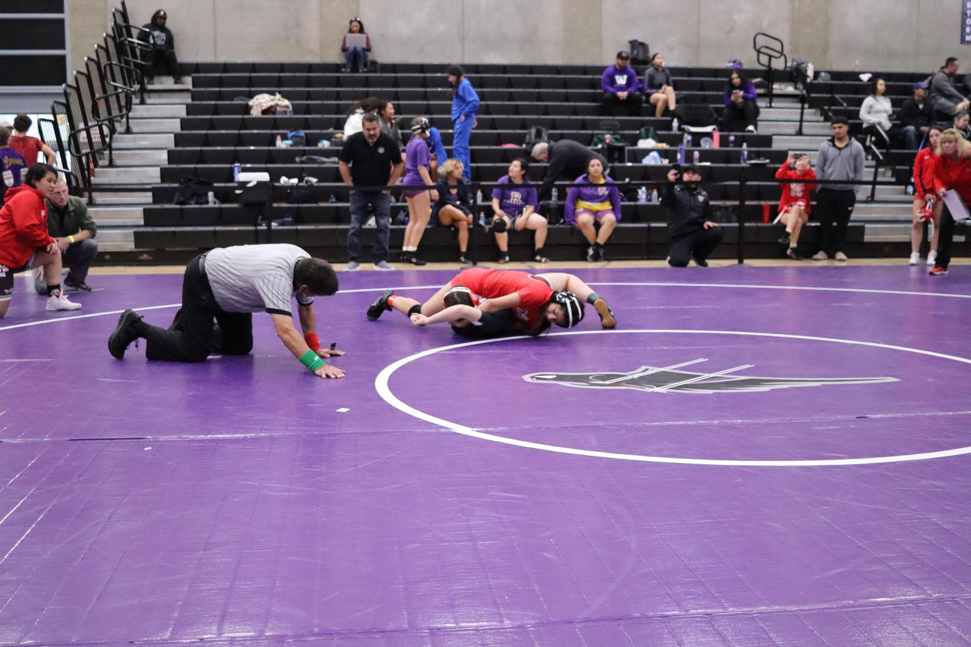 Girls wrestling at madera south
