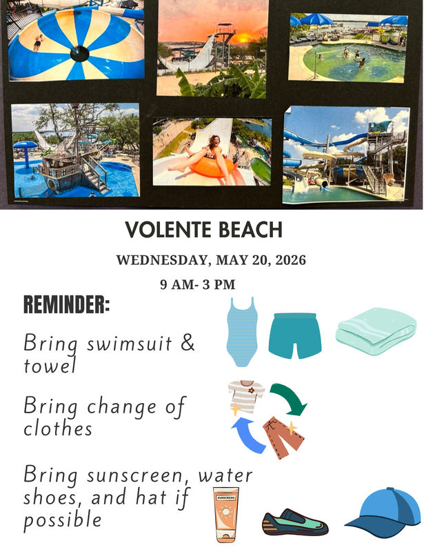 Elementary's End of Year Celebration Trip: Volente Beach Resort & Waterpark