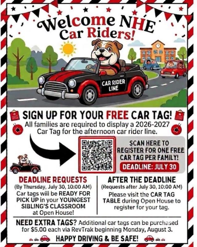 Car Rider Tags