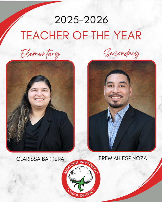 Robstown ISD Announces Teachers of the Year and Rising Stars Featured Photo