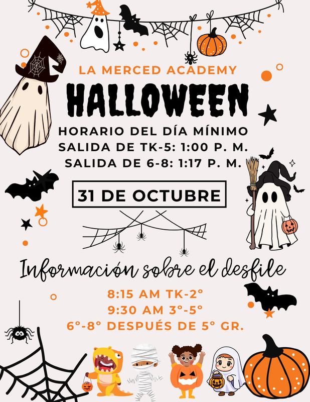 Halloween Minimum Day Flyer - Spanish