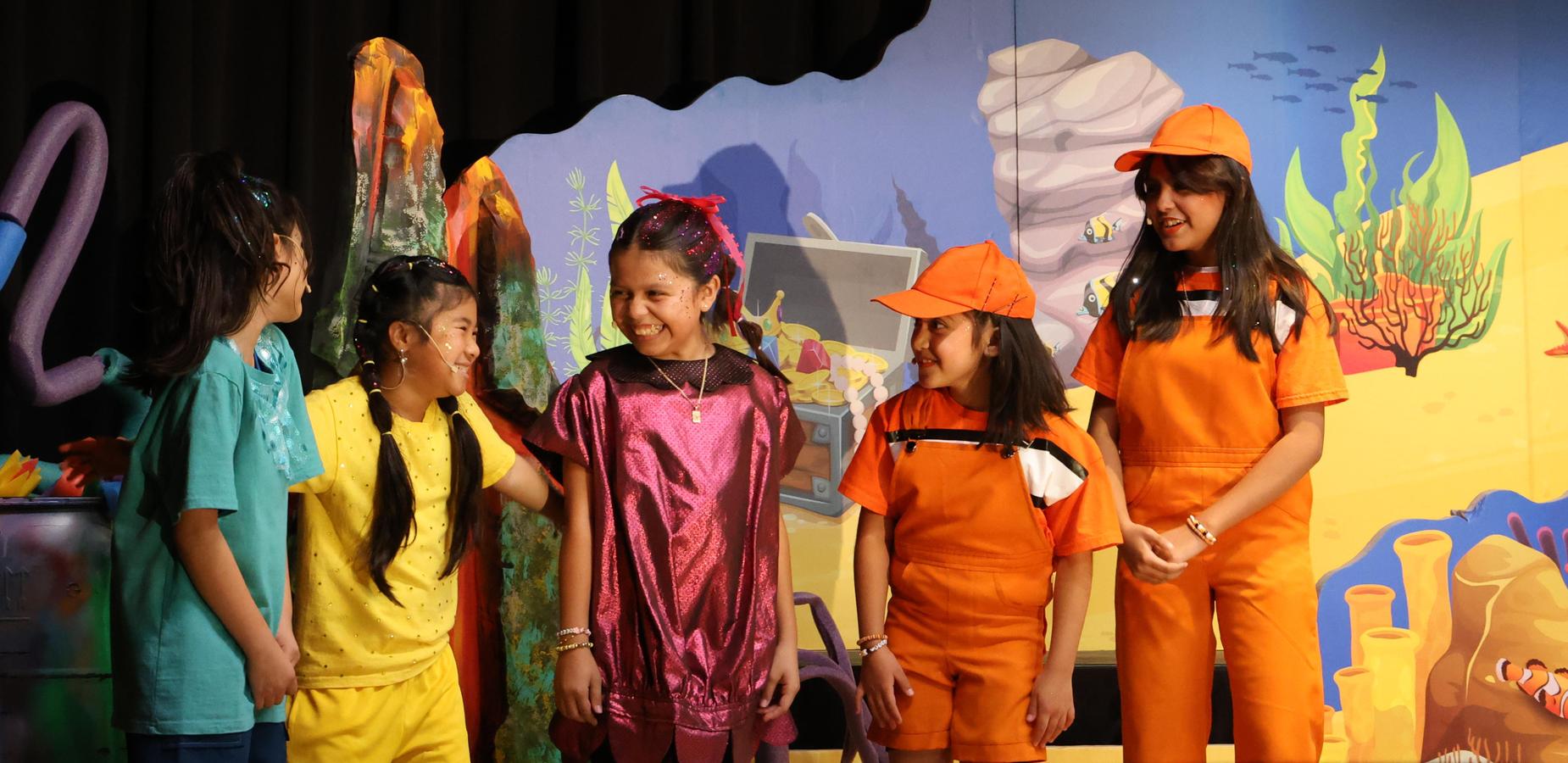 Students performing Finding Nemo Jr, the Musical!