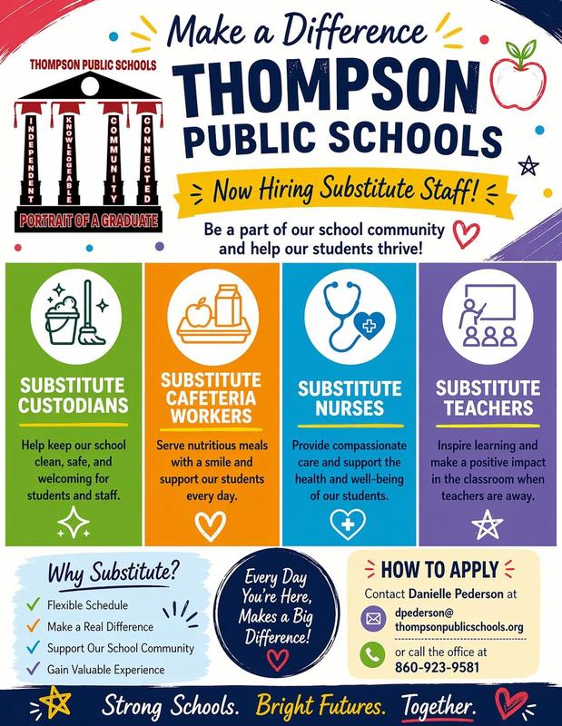 Now Hiring Substitute Staff