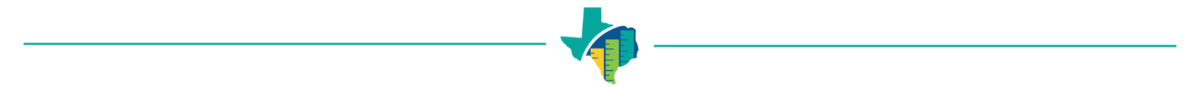 Blue to green gradient divider line with TIA logo in the middle