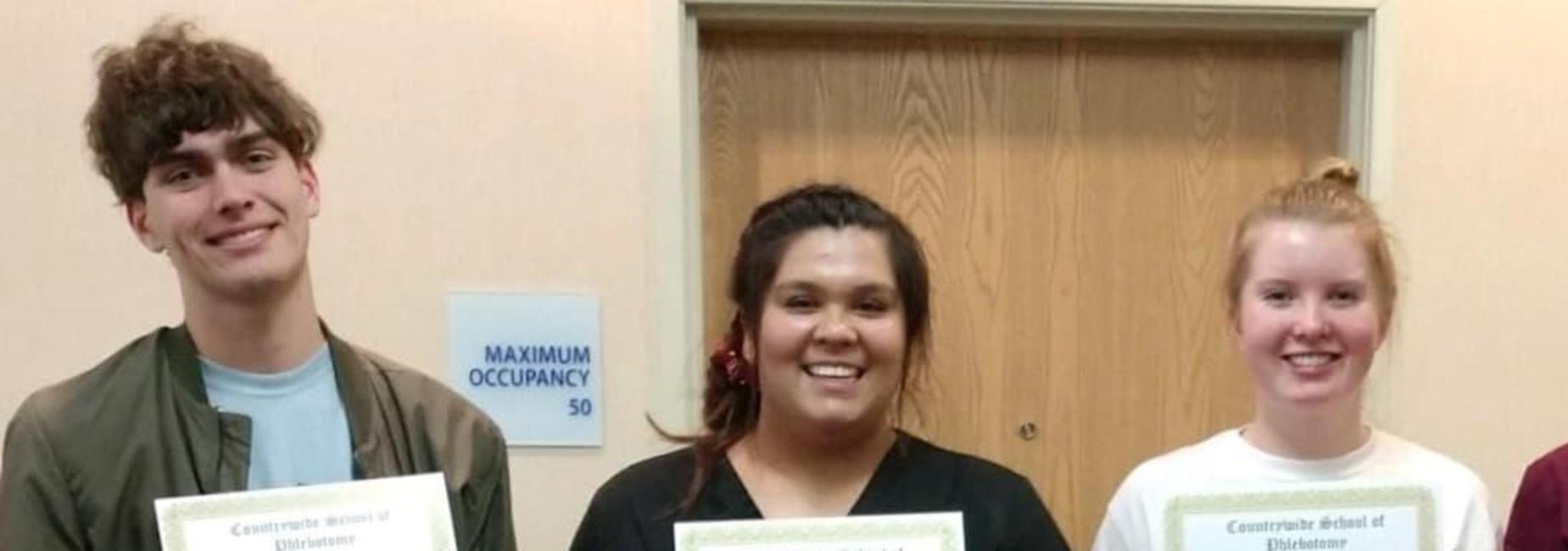 WJ EMT Students Earned their Phlebotomist Certificate