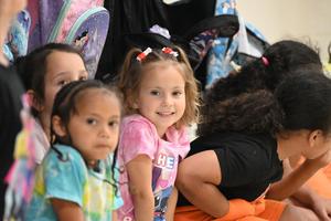 students in hallway