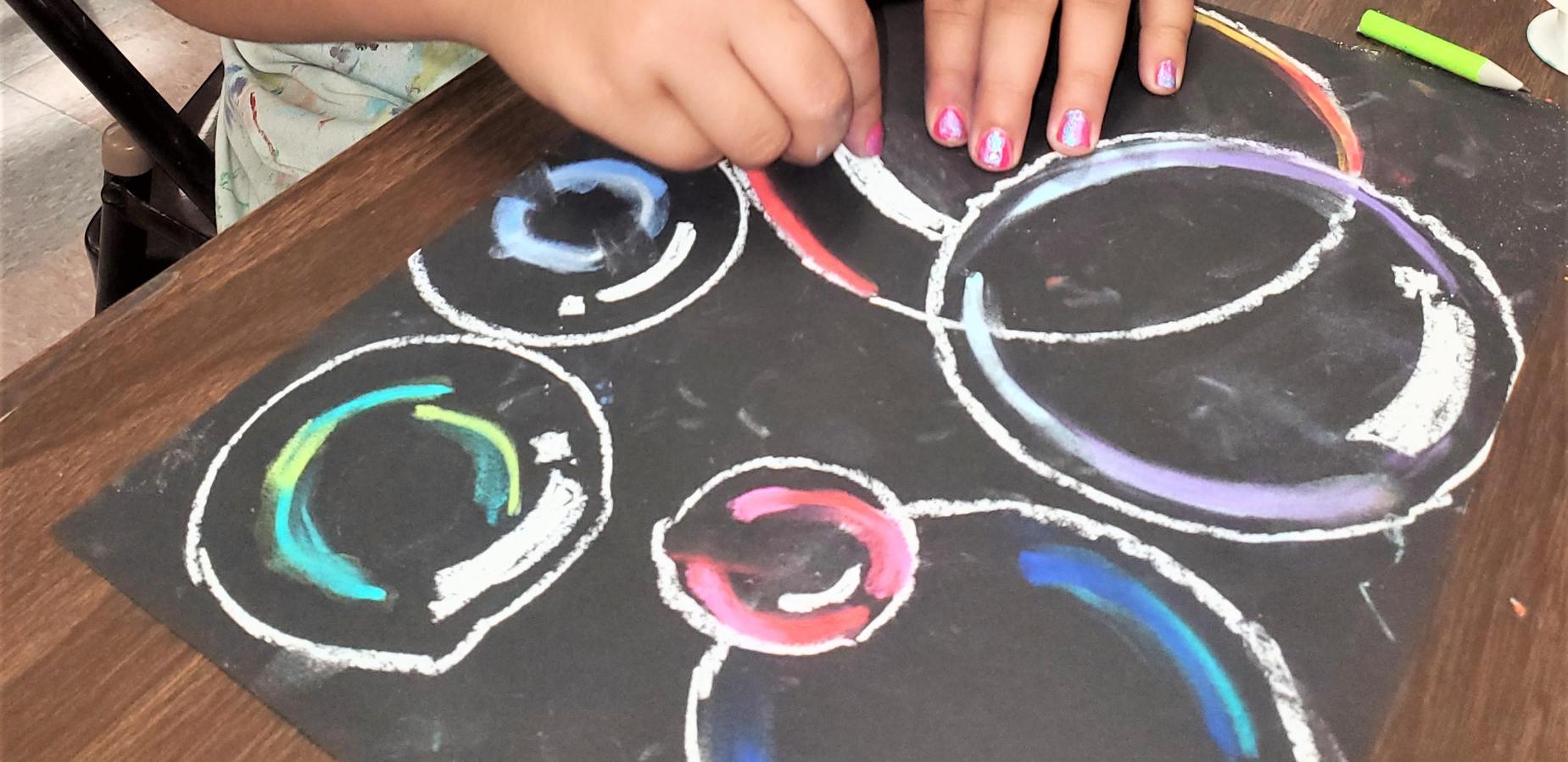 Bubble Science Project in Art Class