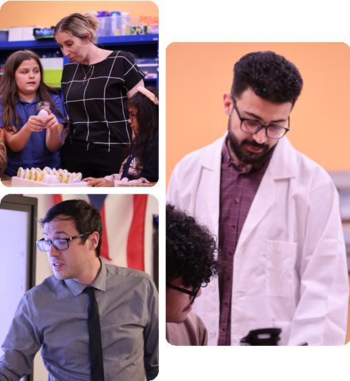 A collage of three HSA Teachers.