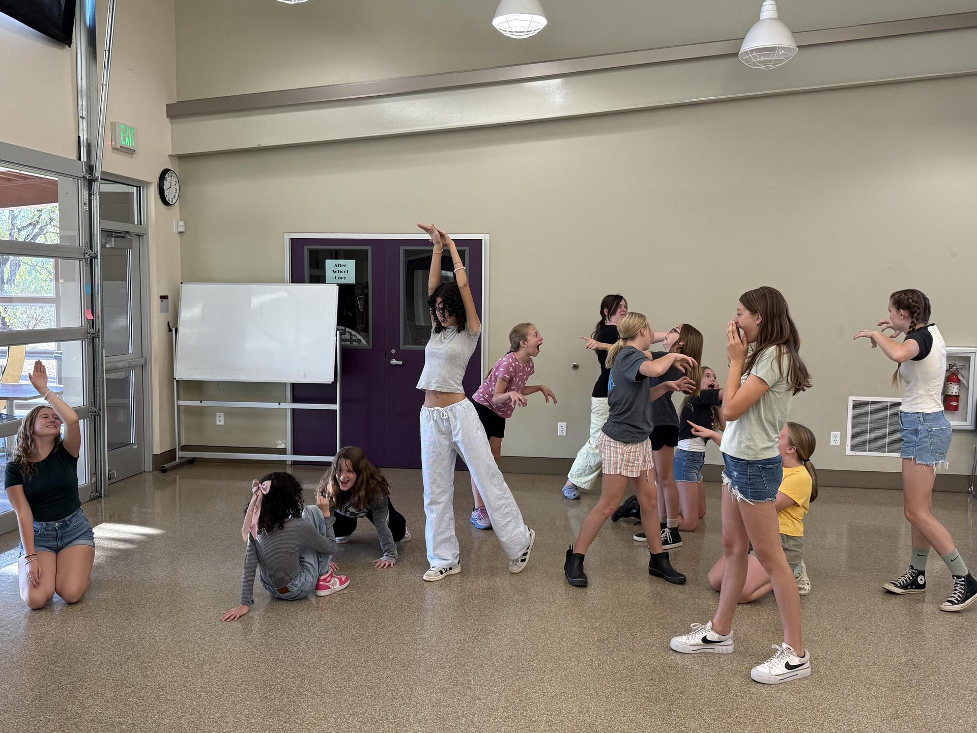 photos of choir and drama students
