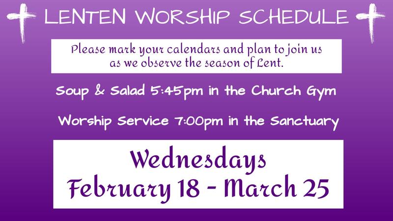 Wednesday Lenten Worship