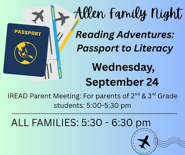 promo graphic - Allen Elementary Family Night - September 2025