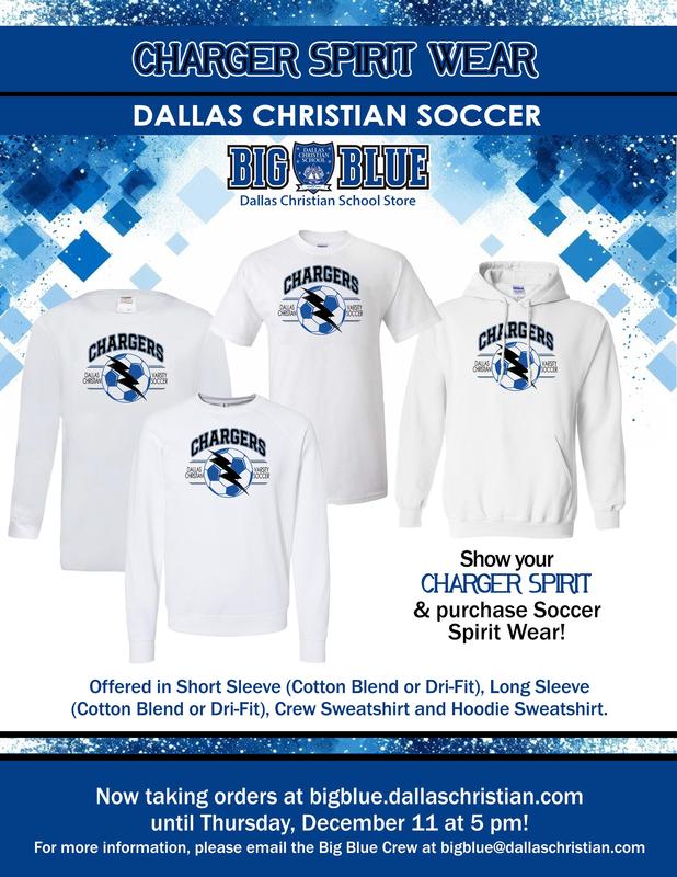 Soccer Spirit Wear - Order Deadline, Thursday, Dec. 11