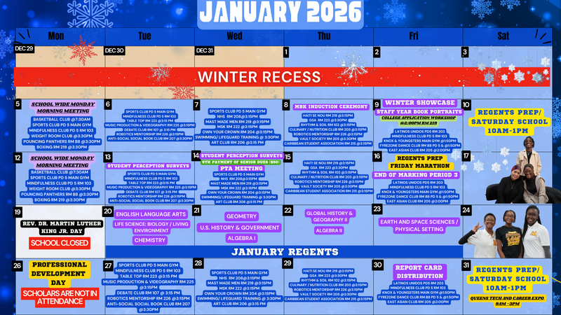 January Calendar 2026
