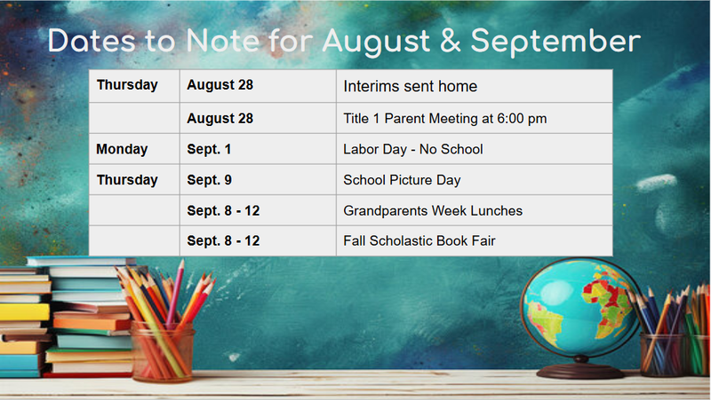 Dates to Note