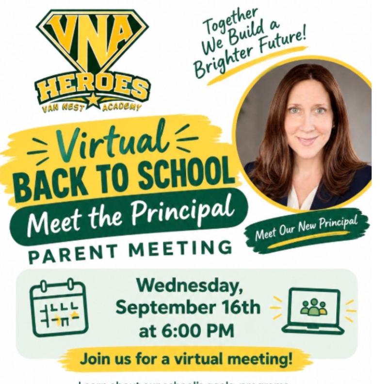 Flyer featuring information about the meeting