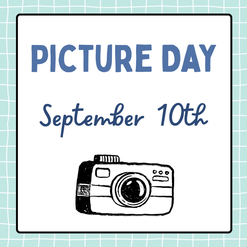 Picture Day September 10th with a picture of a camera