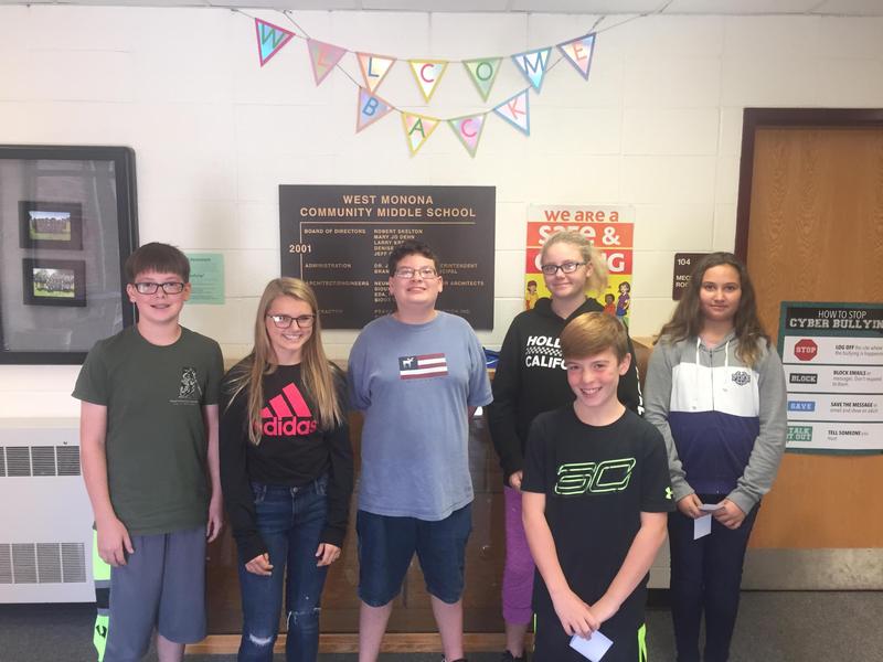 Middle School Students of the Week Featured Photo