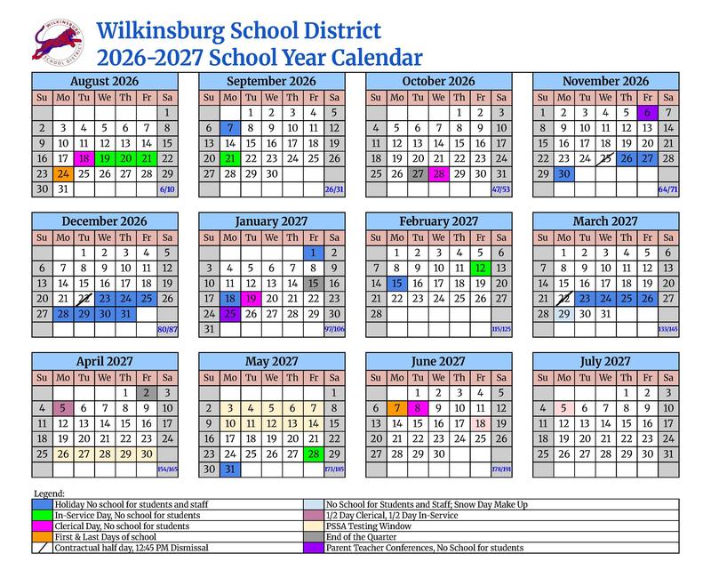 2026-2027 school year calendar