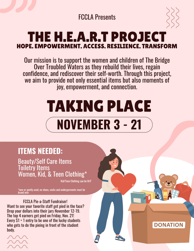 FCCLA Donation Flyer