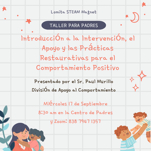 Parent Workshop PBIS spanish