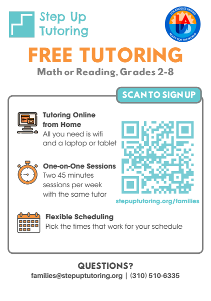Step Up Tutoring Flyer - English