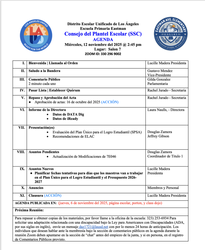 SSC 11/12/25 Spanish