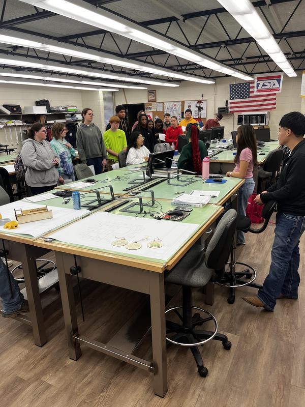 Mr. Reeder's drafting class