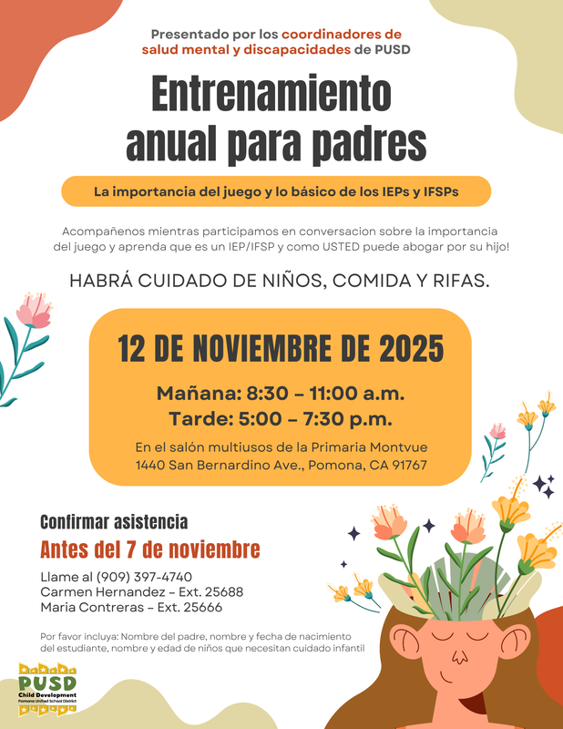 annual parent training in Spanish