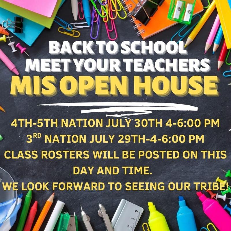 Flyer with open house information