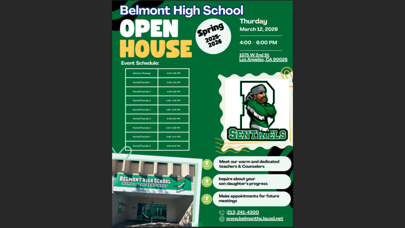 Open House on Thursday, March 12, 2026 from 4pm-6pm.