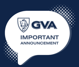 GVA North Important Announcement in a white speech bubble